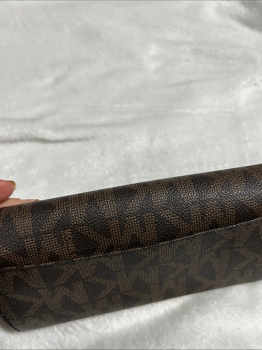 Michael Kors Dark Brown MK Logo Continental Wallet with Gold Emblem - Picture 4 of 5